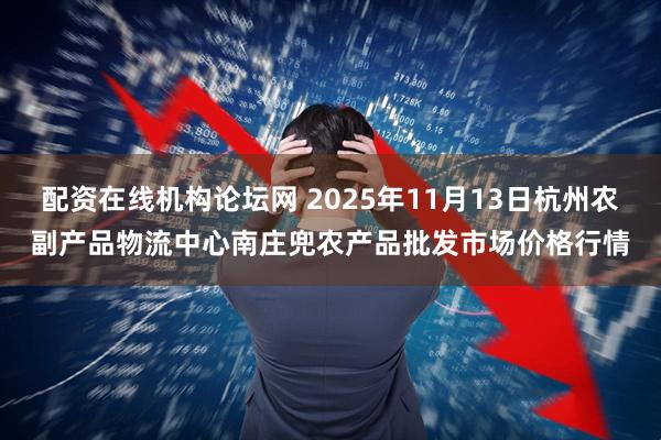 配资在线机构论坛网 2025年11月13日杭州农副产品物流中心南庄兜农产品批发市场价格行情